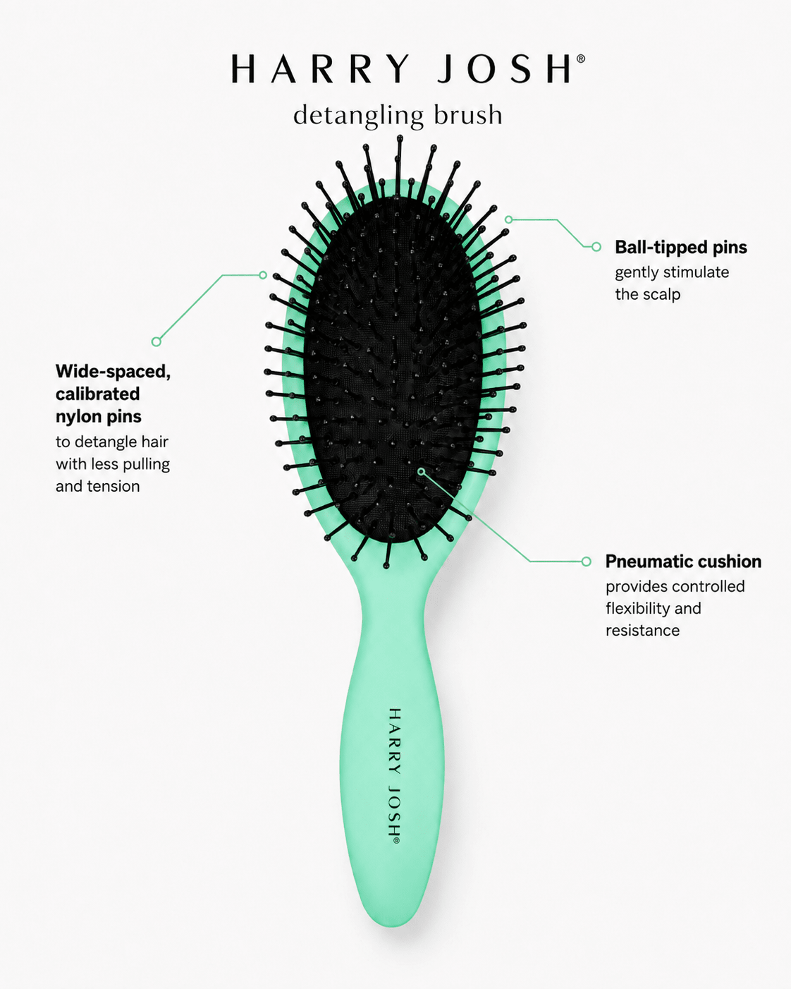 Harry Josh Pro Detangling Brush For Thick + Curly Hair - Harry Josh Pro