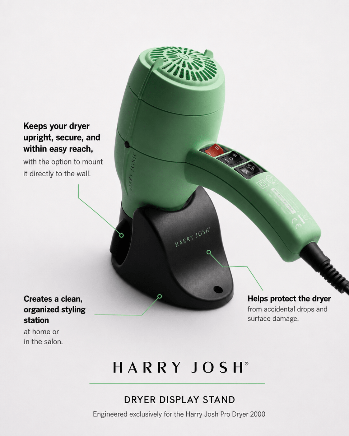 Harry Josh Pro Dryer 2000 Hair Dryer Display Stand - Harry Josh Pro